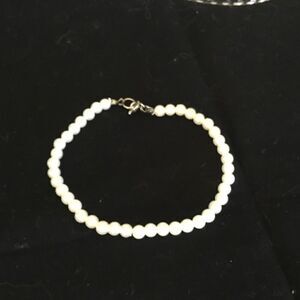 White Faux Pearl Bracelet